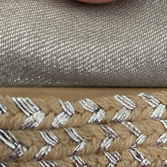 Circus by Sam Edelman Womens Silver Tie Platform w Hemp & Silver Platform / 7M - Picture 9 of 13